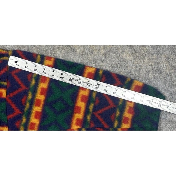 Vintage Jeans Wear Aztec Fleece 1/4 Jacket Men’s M Hooded Boxy Comfort Soft READ - Picture 5 of 7